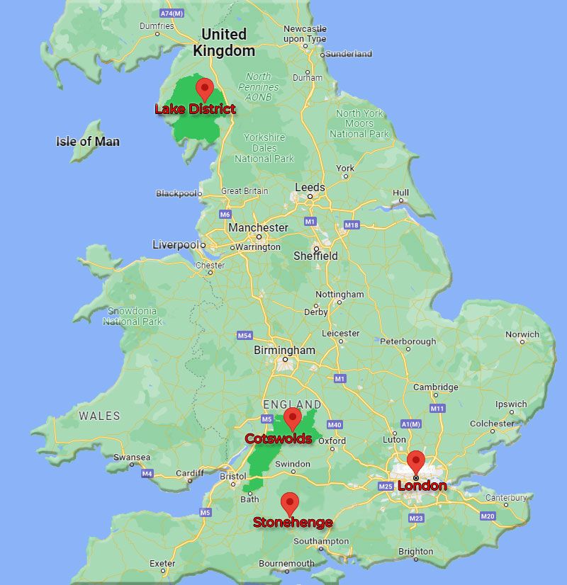 UK travel Map