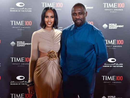 Hollywood power couple Idris Elba and Sabrina Dhowre Elba at the Time100 Impact Awards in Dubai