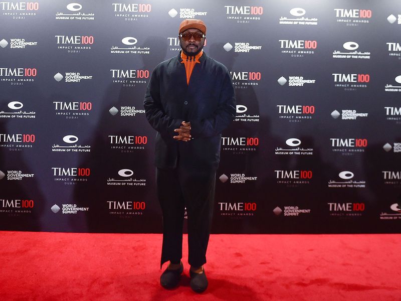 Rapper Will.I.Am at the Time100 Impact Awards in Dubai's Museum Of The Future