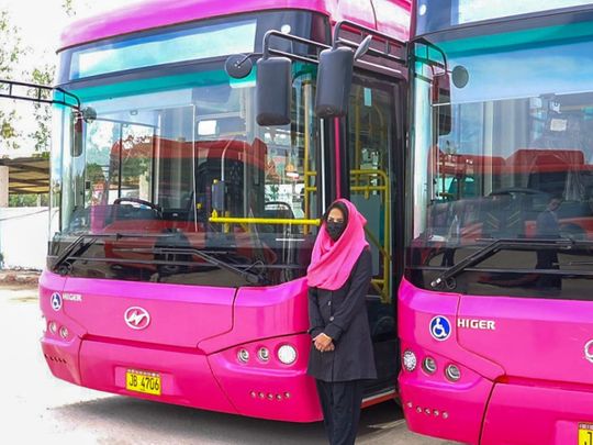 Sindh govt to launch women-only Pink bus service in Hyderabad on February 18 | Pakistan – Gulf News
