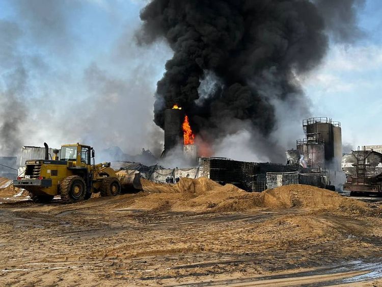 Ajman industrial area fire