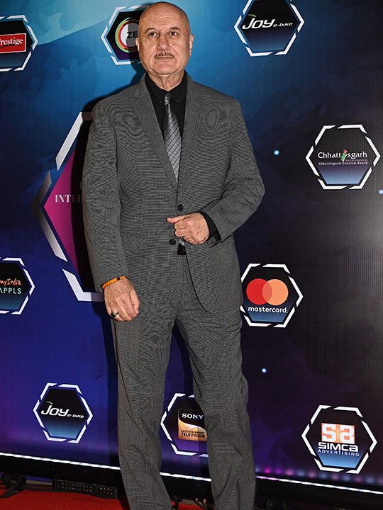 Bollywood actor Anupam Kher attends the ‘Dadasaheb Phalke International Film Festival awards night of 2023’ in Bollywood actor Anupam Kher attends the ‘Dadasaheb Phalke International Film Festival awards night of 2023’ in Mumbai on February 20, 2023 February 20, 2023. (Photo by SUJIT JAISWAL / AFP)