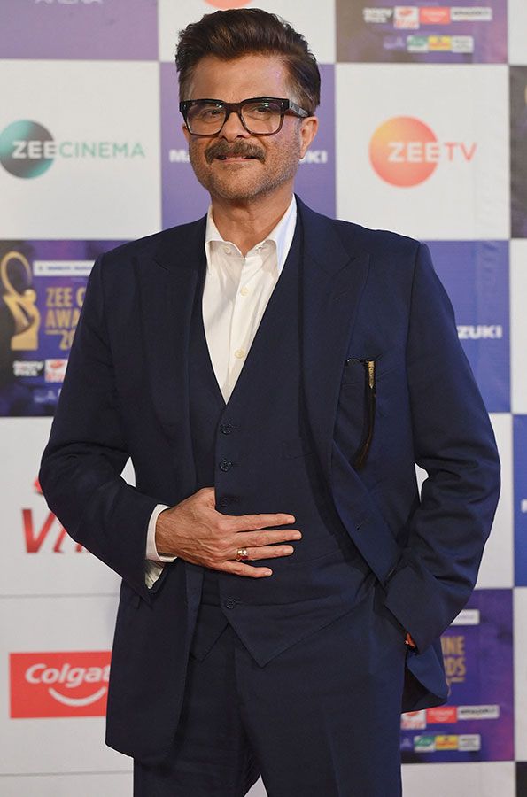 Bollywood actor Anil Kapoor poses during the Zee Cine Awards ceremony in Mumbai. (Photo by SUJIT JAISWAL / AFP)