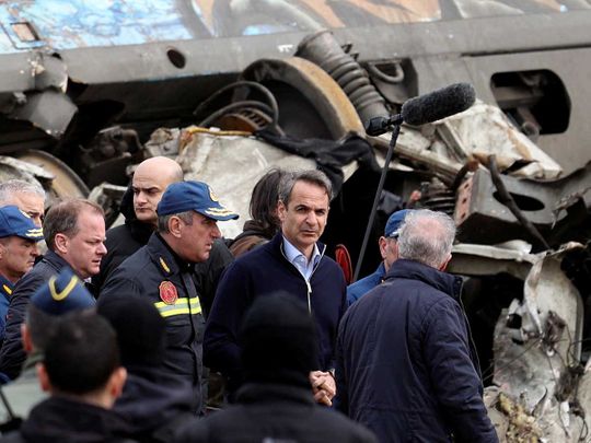 Greek Prime Minister Kyriakos Mitsotakis train crash greece