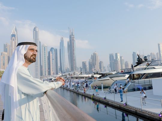 Mohammed bin Rashid visits Dubai International Boat Show 2023