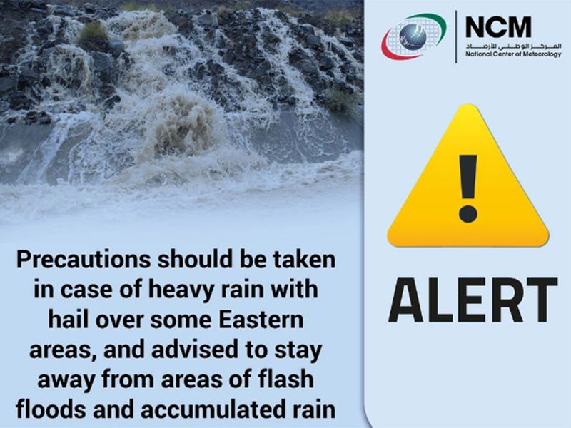 Weather alert issued by the NCM on Friday.