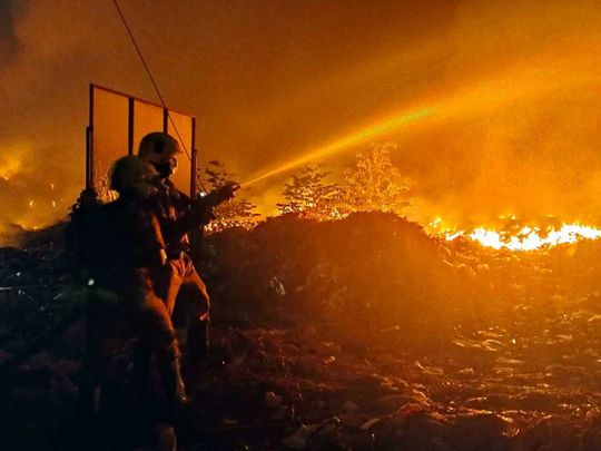 Kochi waste dump fire
