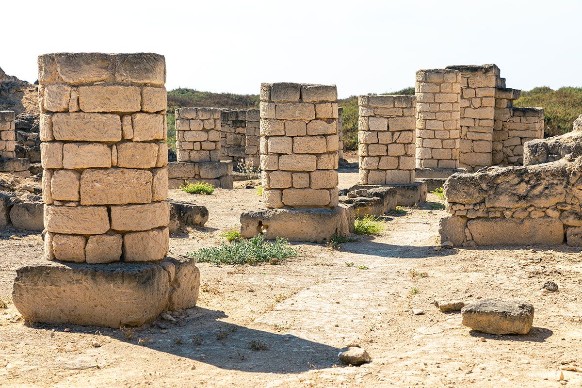 Ruins at Al-Baleed Archaeological Park, Frankincense Land Museum. Salalah, Oman.