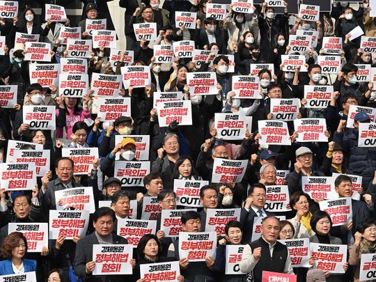 korea protest labour