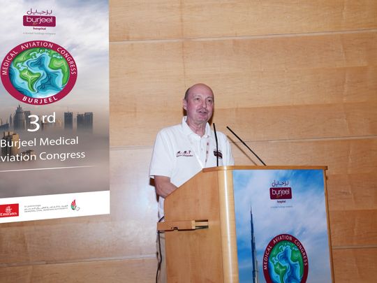 Dr. Erik Hohmann, addressing Burjeel Aviation Congress