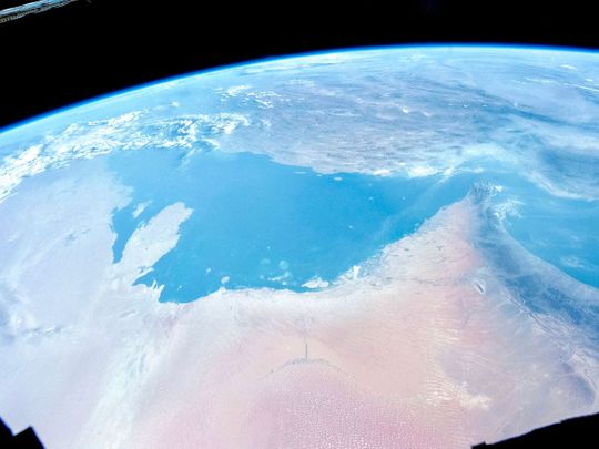 UAE from ISS pic by sultan Al neyadi