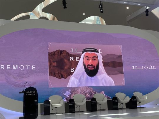 Abdulla-bin-Zayed-Al-Falasi-announces-the-launch-of-the-initiative-that-allows-Dubai-government-employees-to-work-remotely-from-libraries-at-the-‘Remote’-forum-in-Dubai-on-Wednesday-1678871317530
