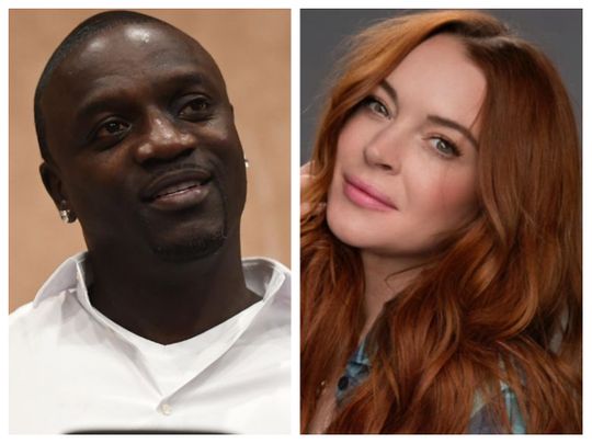 Rapper Akon and actress-singer Lindsay Lohan