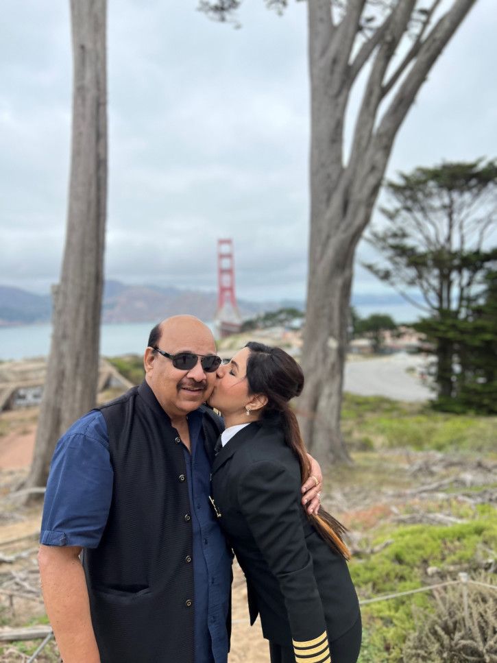 Zoya with her dad at near Golden Bridge, SF-1679554857167