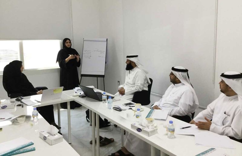 During the meeting for the Sharjah award for voluntary work