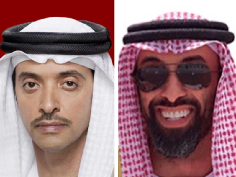 Sheikh Hazza bin Zayed Al Nahyan and Sheikh Tahnoun bin Zayed Al Nahyan