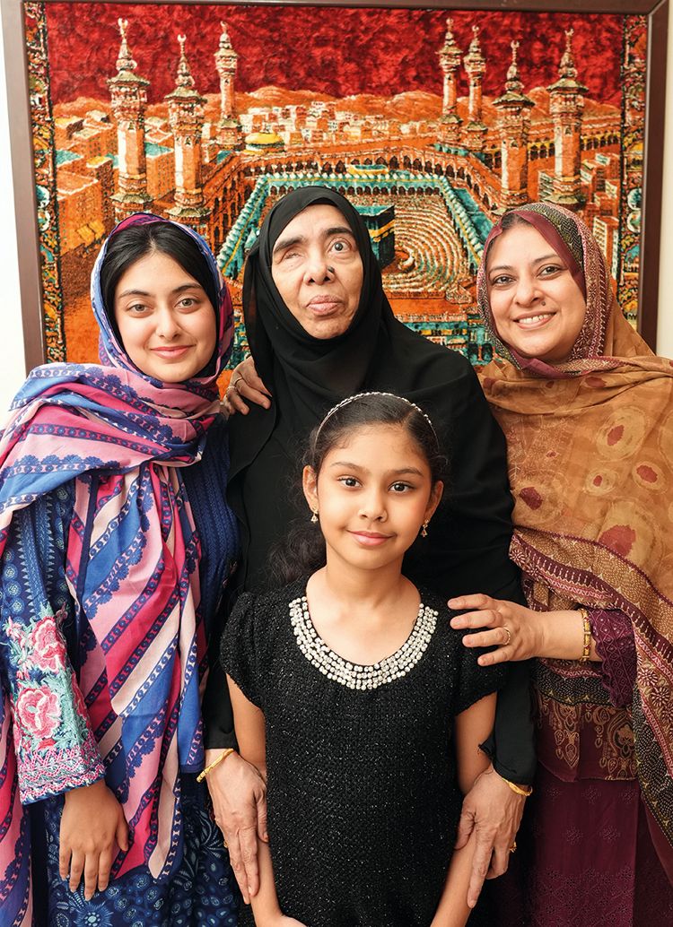 Rashida with her mother and daughters