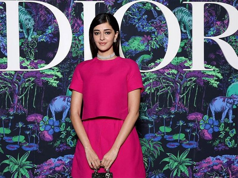 Star kid Ananya Panday in a pink Co-Ord .