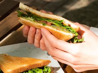 Do you cut a sandwich diagonally or down the middle?