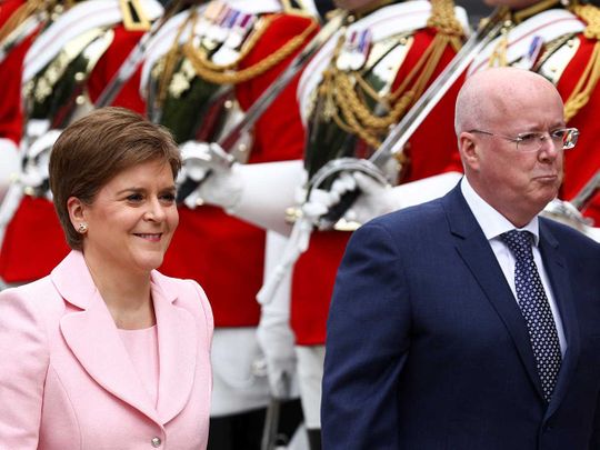 Scotland's First Minister Nicola Sturgeon and her husband Peter Murrel 