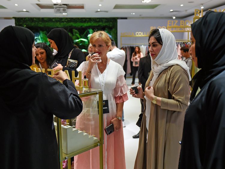 The “Designs of Hope” charity exhibition held at Dubai Ladies Club on Friday. 