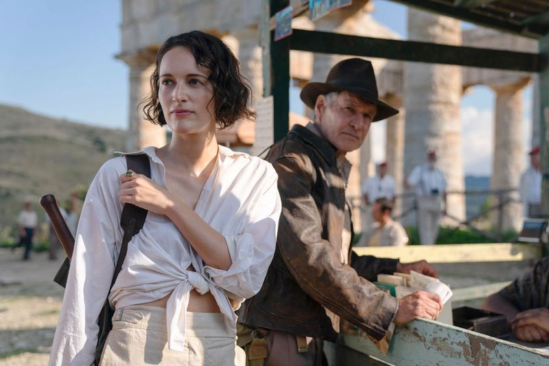 Phoebe Waller-Bridge and Harrison Ford in 'Indiana Jones and the Dial of Destiny'.