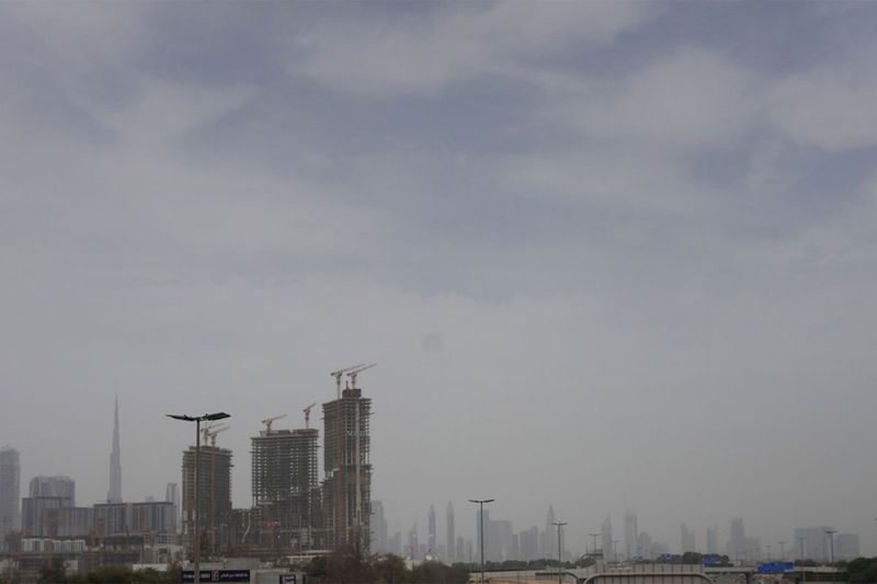 Dark clouds in Dubai on Thursday