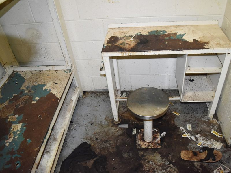 Lashawn Thompson's cell at the Fulton County Jail in Georgia. 