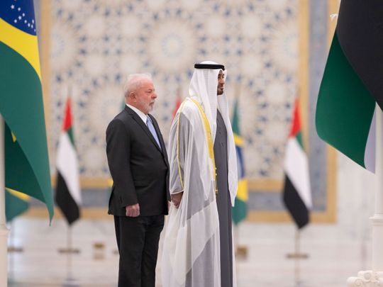 Sheikh Mohamed with Brazil President