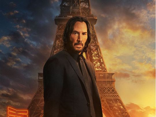 Keanu Reeves in a poster of 'John Wick: Chapter 4'