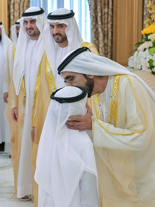 Sheikh Mohammed receives Eid well wishers