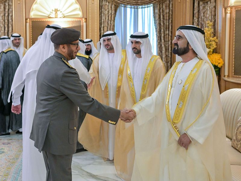 Sheikh Mohammed receives Eid well-wishers