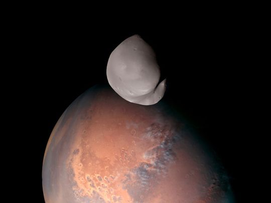 picture of Mars and Deimos