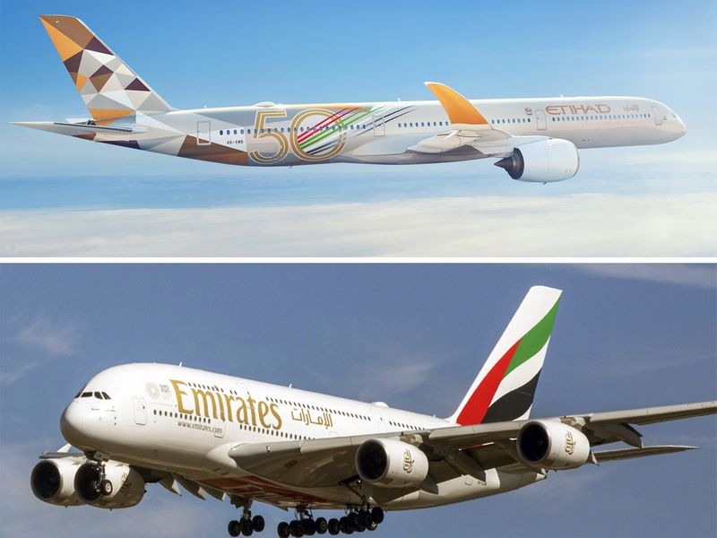 ETIHAD AND EMIRATES COMBO