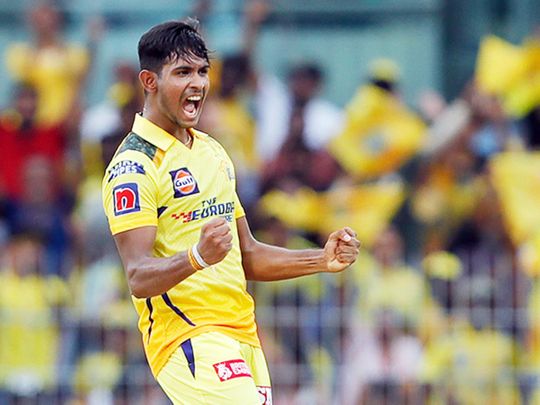 Chennai Super Kings' Matheesha Pathirana celebrates a wicket 