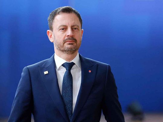 Slovakia's Prime Minister Eduard Heger