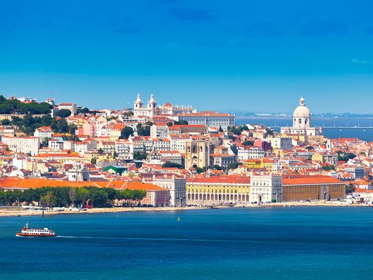 An aerial view of Lisbon skyline. Shutterstock