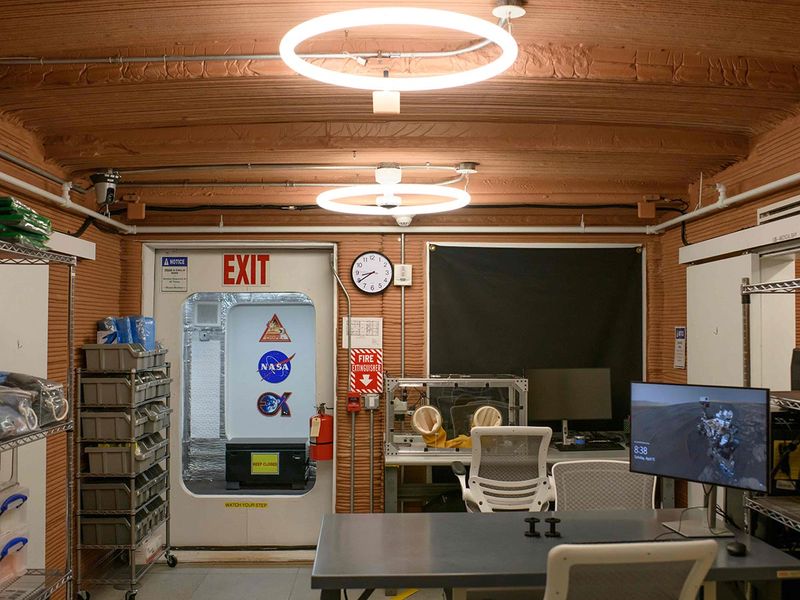 File photo: The workroom inside of CHAPEA’s Mars Dune Alpha at the Johnson Space center in Houston, Texas. 