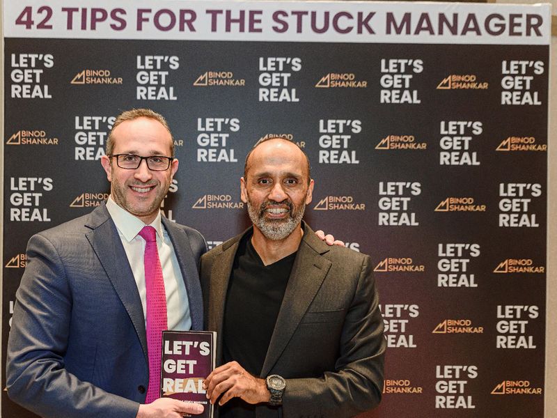 Image 2- Hussein Sayed, CNBC Arabia, with Binod Shankar, Executive Coach, Mentor, Keynote Speaker and Author of Let's Get Real_1200x900