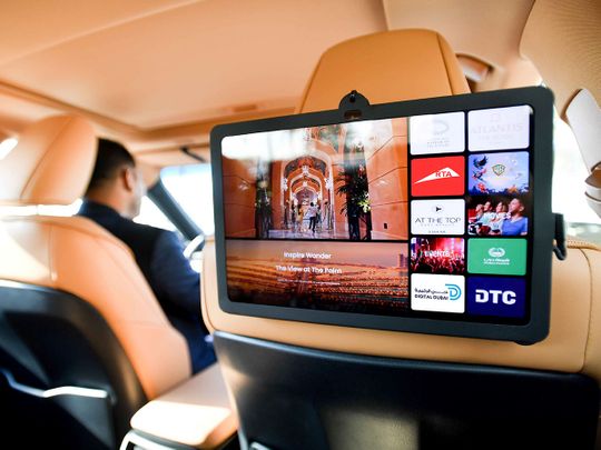 Smart screens inside more than 100 limousines in Dubai will shows ads.