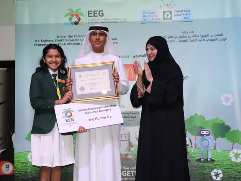 Sheikh Salem and Al Marashi honoured winners on stage