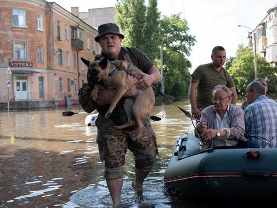 Ukraine flood dam