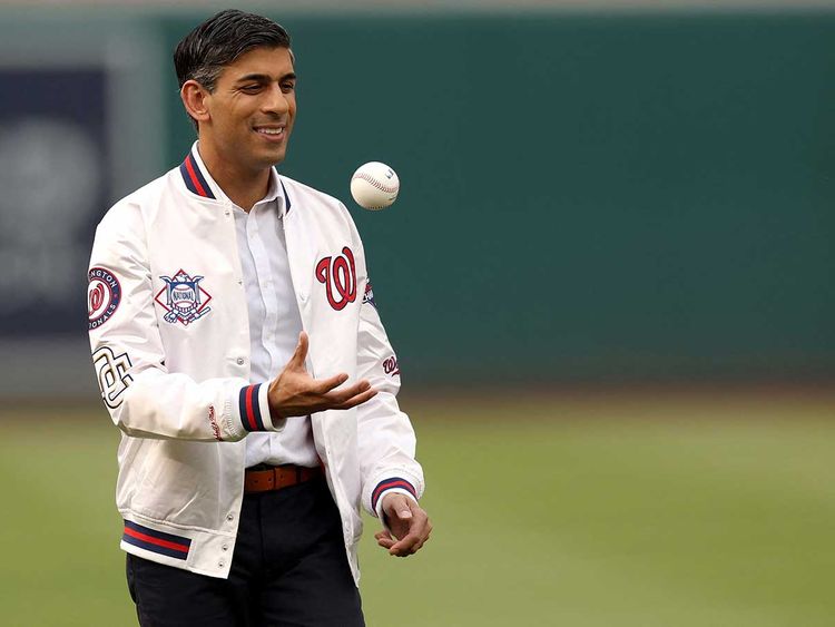 UK PM Sunak Goes to Washington Nationals Baseball Game Before