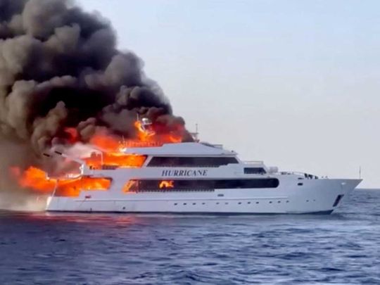 Red sea yacht fire marsa alam egypt