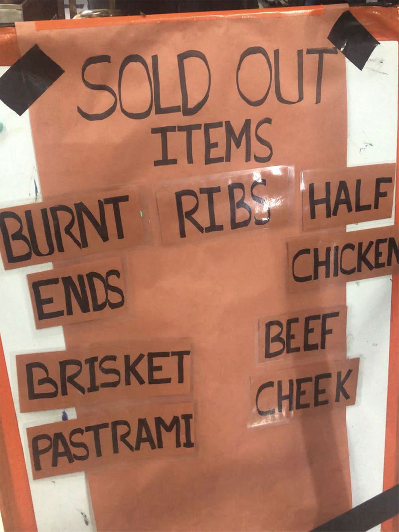 On most days, the brisket is sold out by 4pm. 