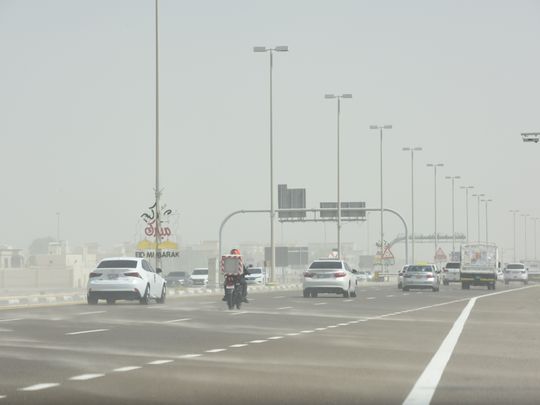 Dusty weather in Abu Dhabi on June 14.