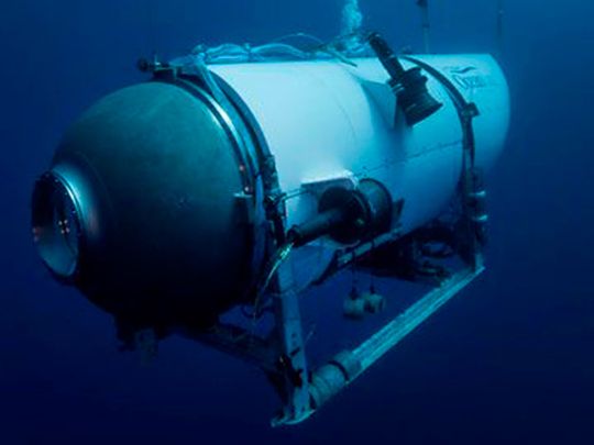 This undated photo provided by OceanGate Expeditions in June 2021 shows the company's Titan submersible