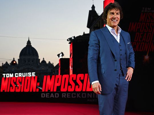 US producer and actor Tom Cruise poses during the premiere of 