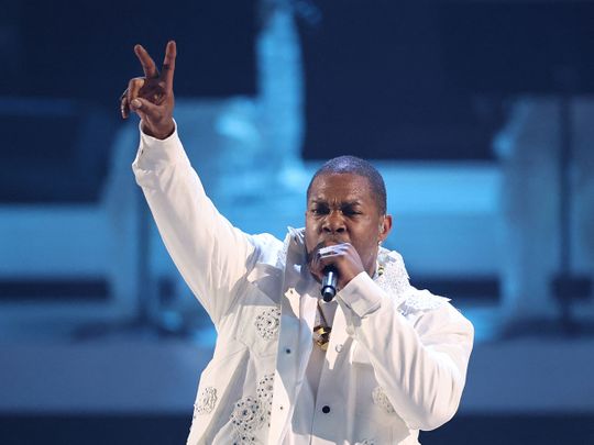 Busta Rhymes performs during the BET Awards in Los Angeles, California, U.S. June 25, 2023.