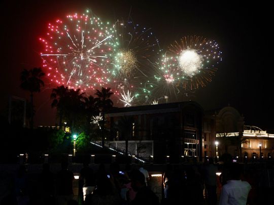 Eid Al Adha festivities and fireworks in the UAE